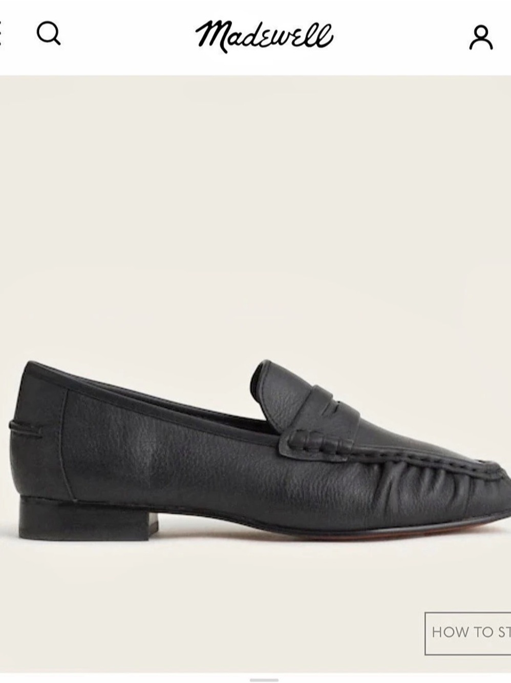 Madewell The Ashley Ruched Loafer Black
